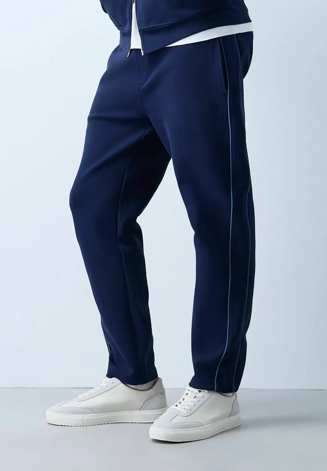 Спортивные брюки-джоггеры из фактурного пике, облегающего кроя Next, Navy Blue