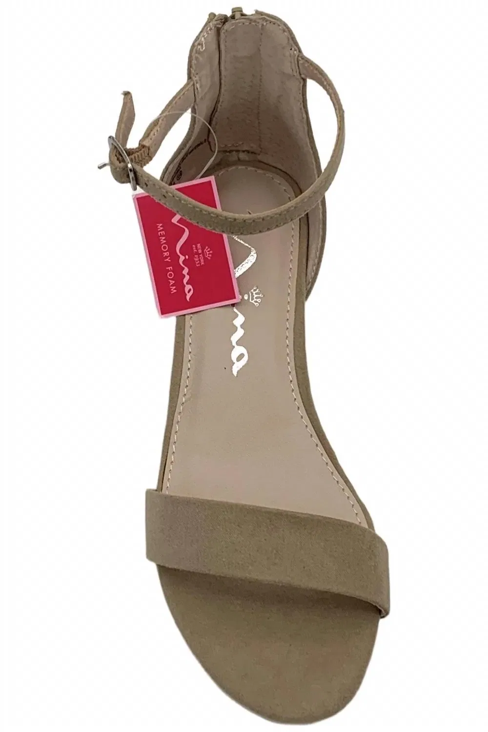 Детские сандалии для девочек с ремешком на щиколотке Hidi Back Zip Ankle Strap Sandal Nina, Alamo Tan Mic — фото 2
