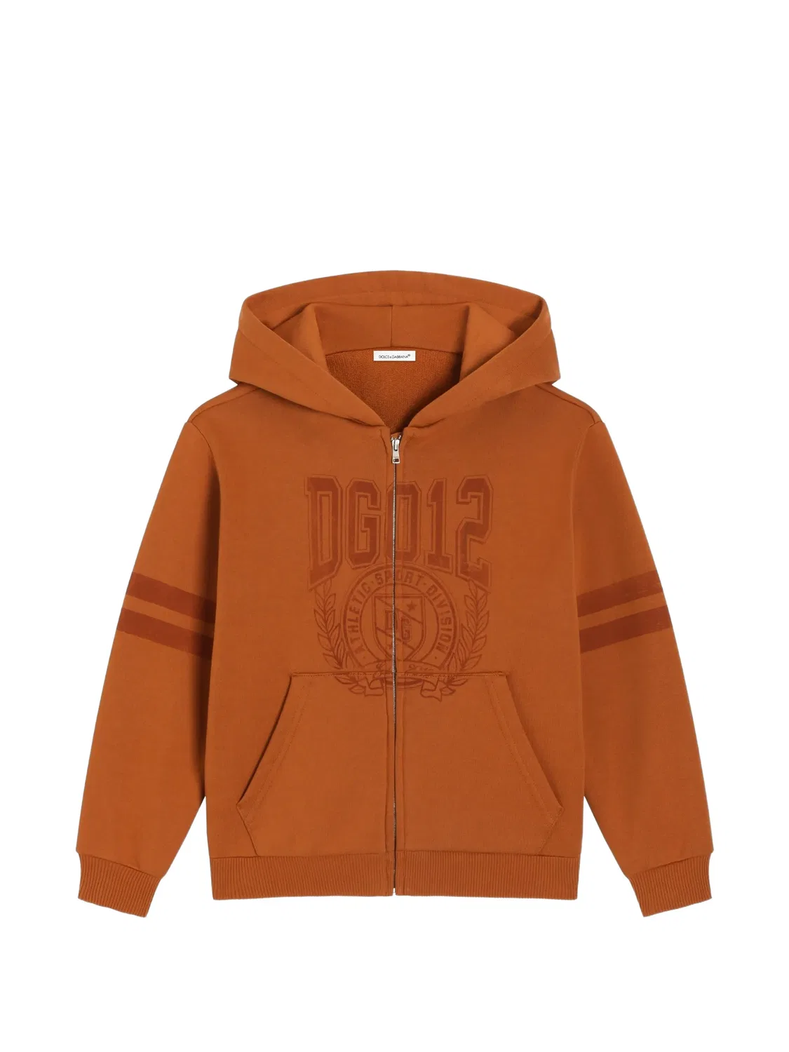 Толстовка с капюшоном и принтом Dolce & Gabbana Kids, коричневый