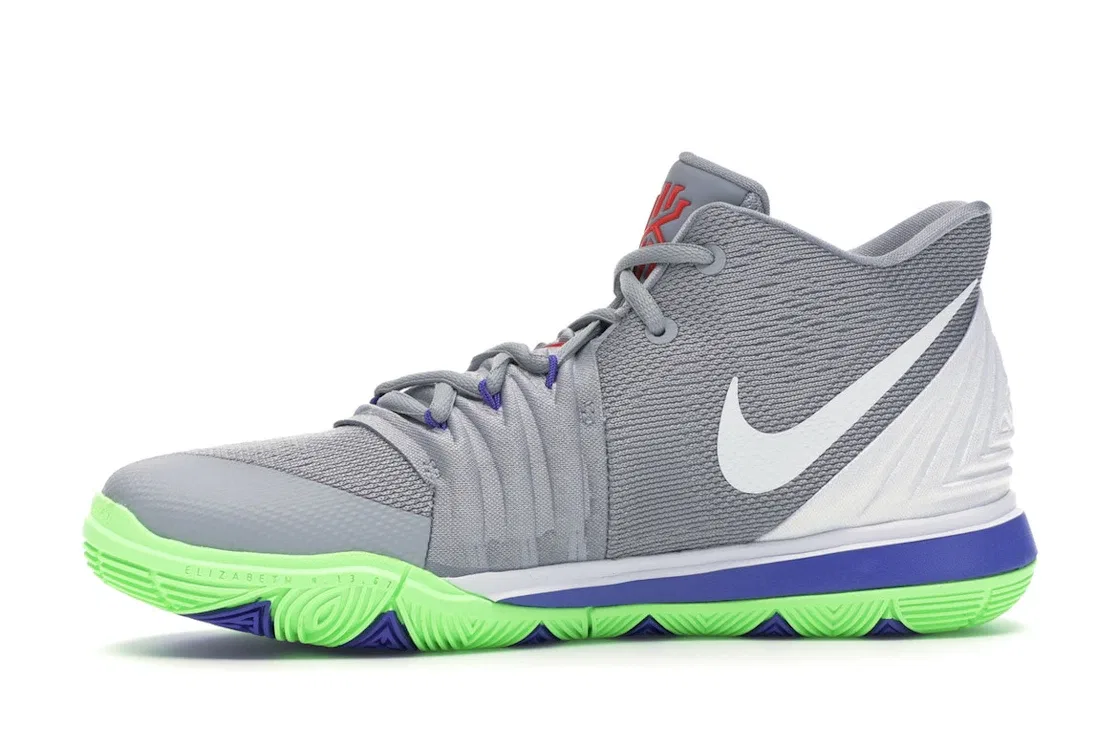 Детские кроссовки для баскетбола Nike Kyrie 5, Wolf Grey/White-Lime Blast — фото 3