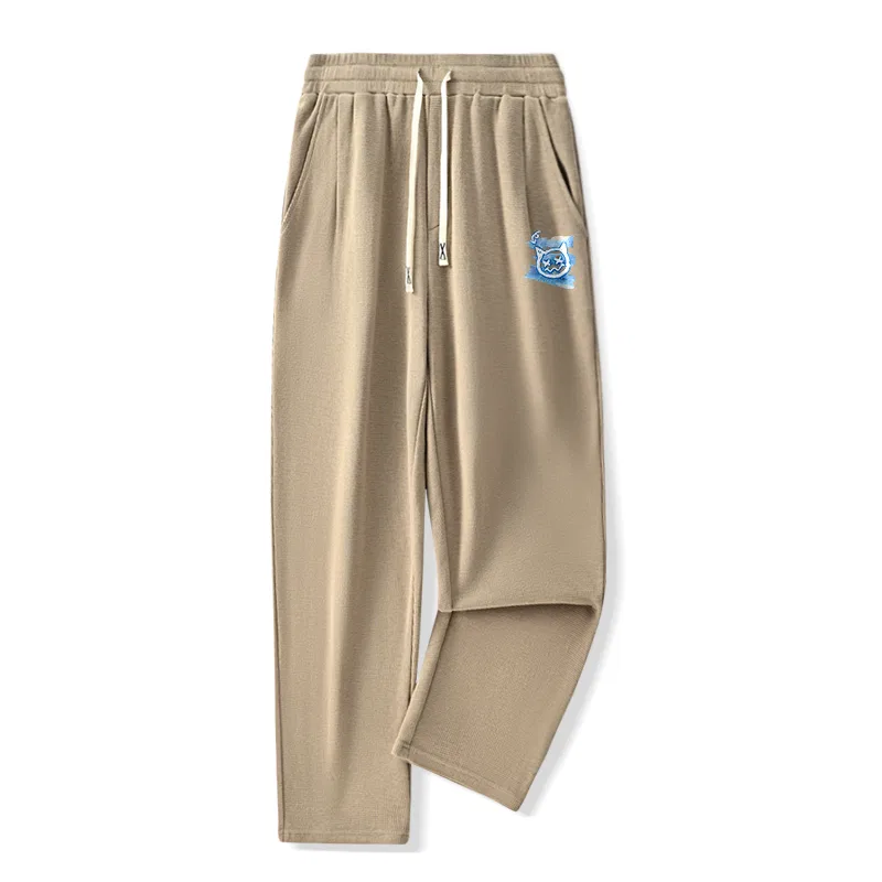Детские повседневные брюки с принтом Graffiti Blue Bear Pants Logo MINISO, Khaki
