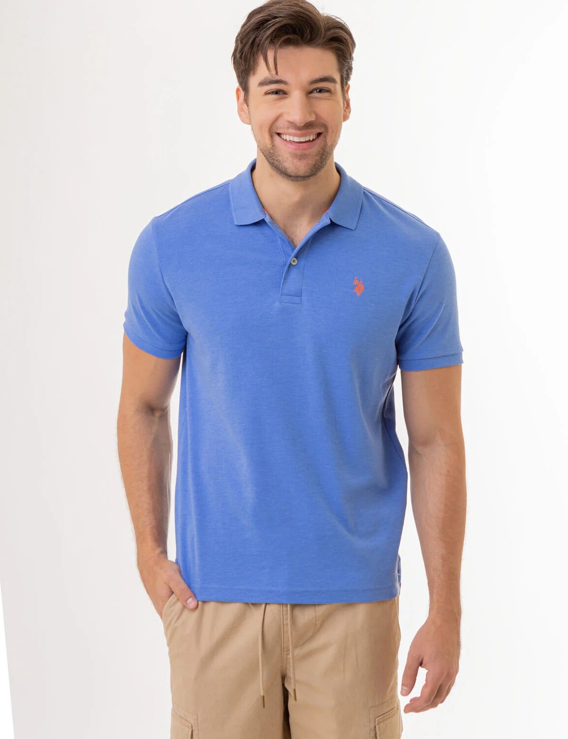 

Футболка поло U.S. Polo Assn. Solid Interlock, синий