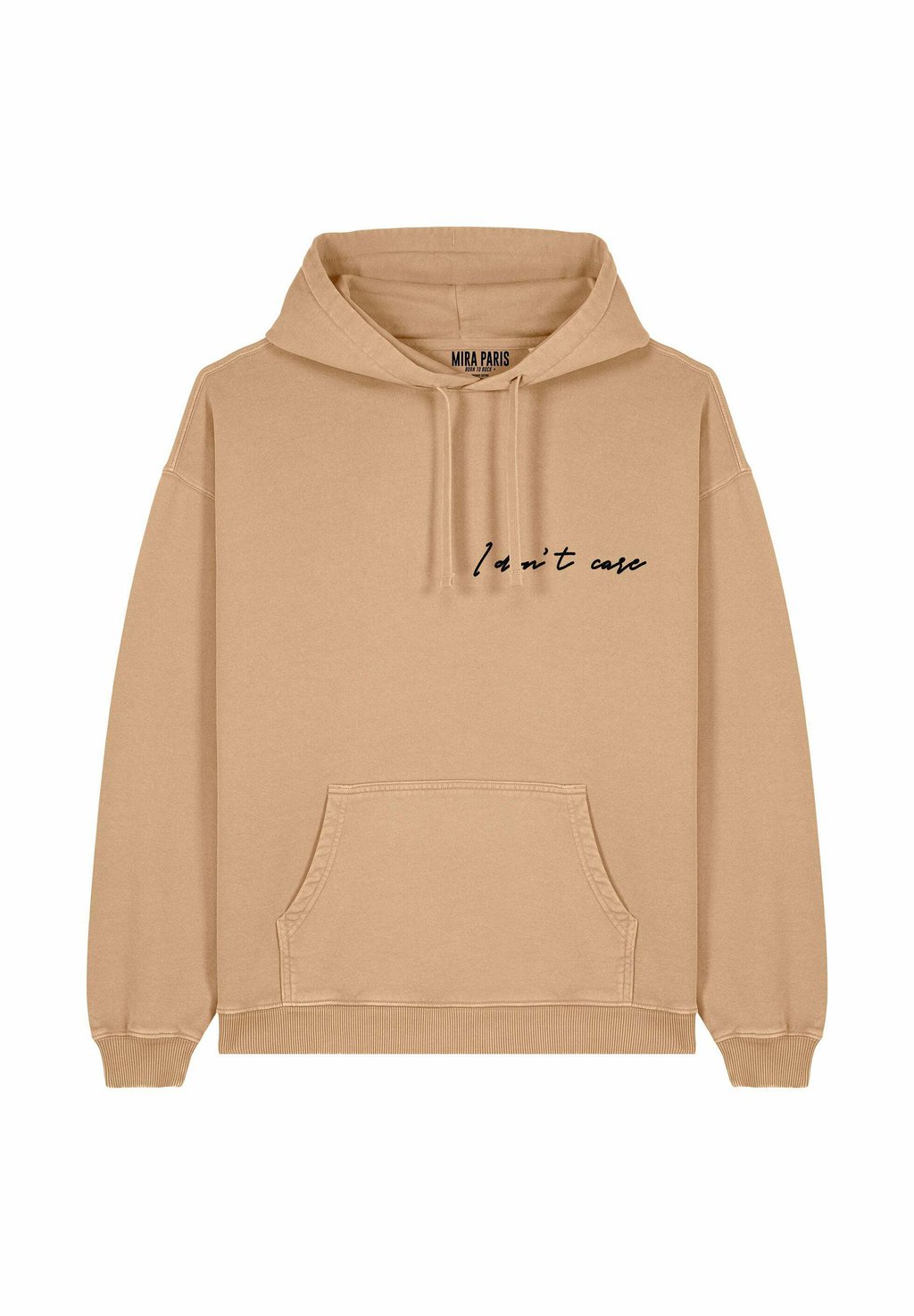 

Толстовка I DONT CARE EMBROIDERY UNISEX VINTAGE con cappuccio Mira Paris, бежевый