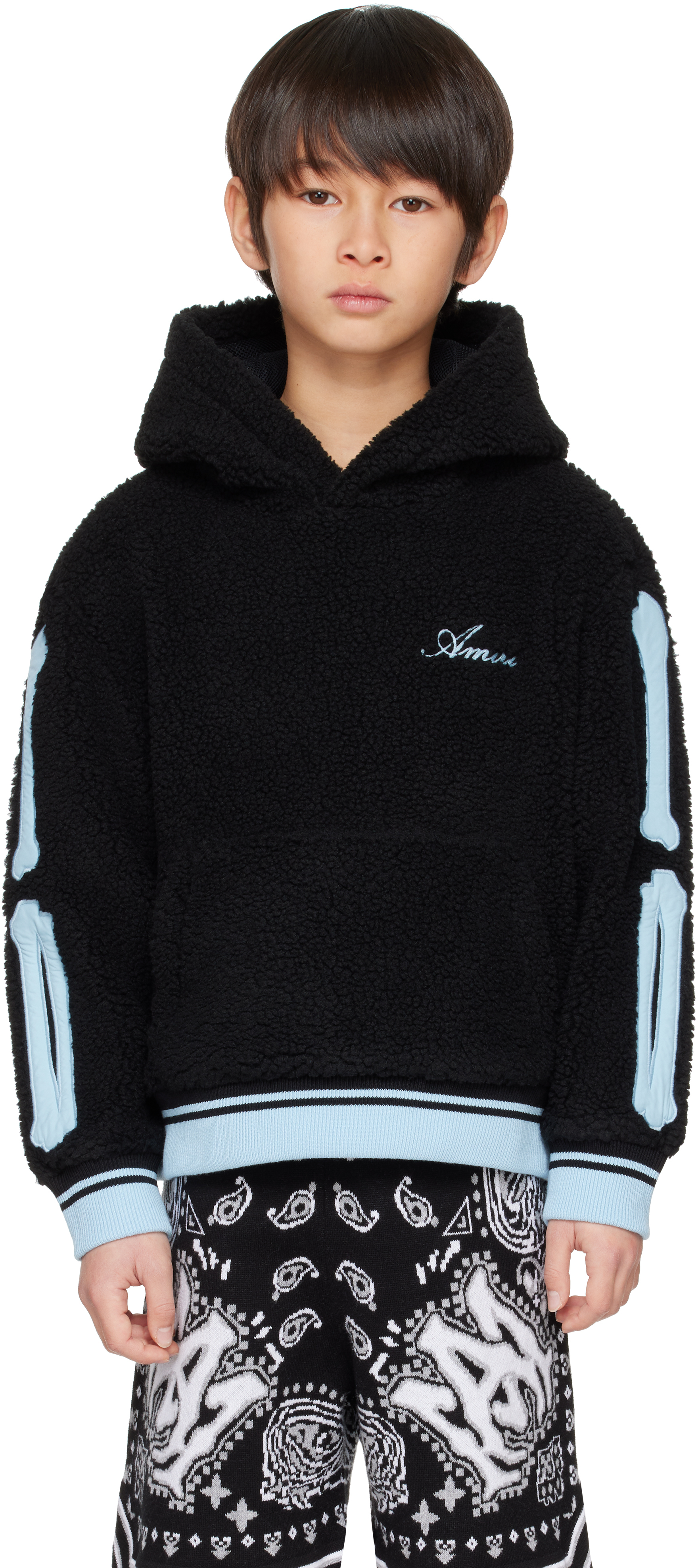 

Толстовка с капюшоном Kids Bones из флиса AMIRI