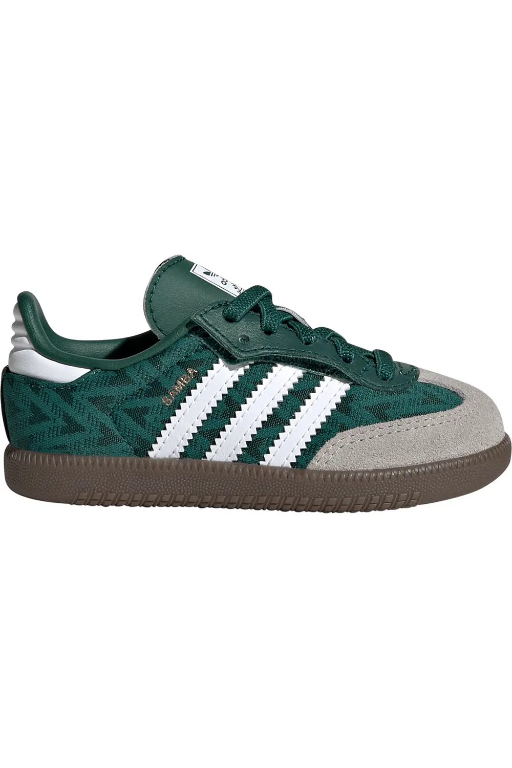 Кроссовки детские футбольные Samba OG adidas, Green/White/Gum — фото 3
