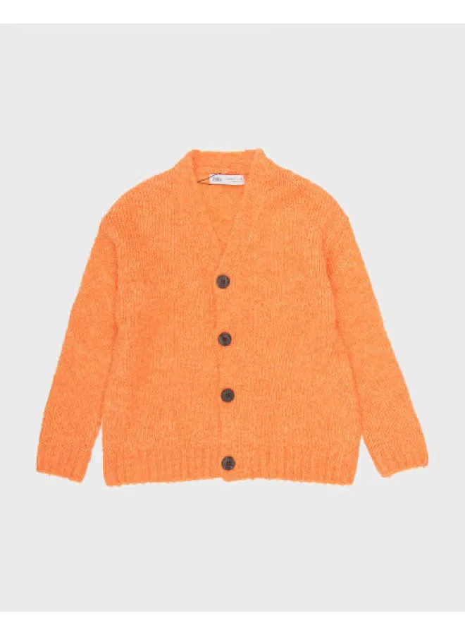 Кардиган мягкий вязаный Zara, оранжевый