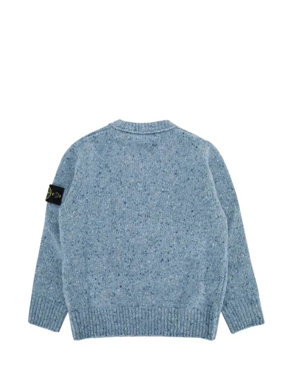 Свитер с вкраплениями и нашивкой-компасом Stone Island Junior, синий — фото 2
