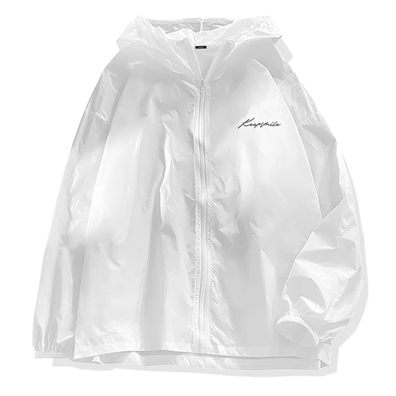 Детская ветровка с принтом MINISO, Light Gray (Black and White Smiling Face Chest Logo) — фото 3