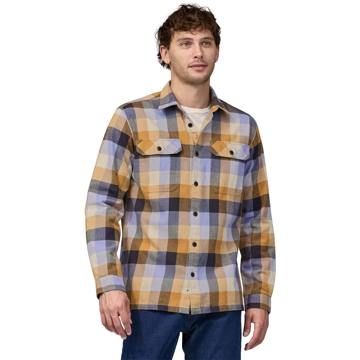 Фланелевая рубашка с длинным рукавом Fjord Flannel Patagonia, Guides/Dried Mango