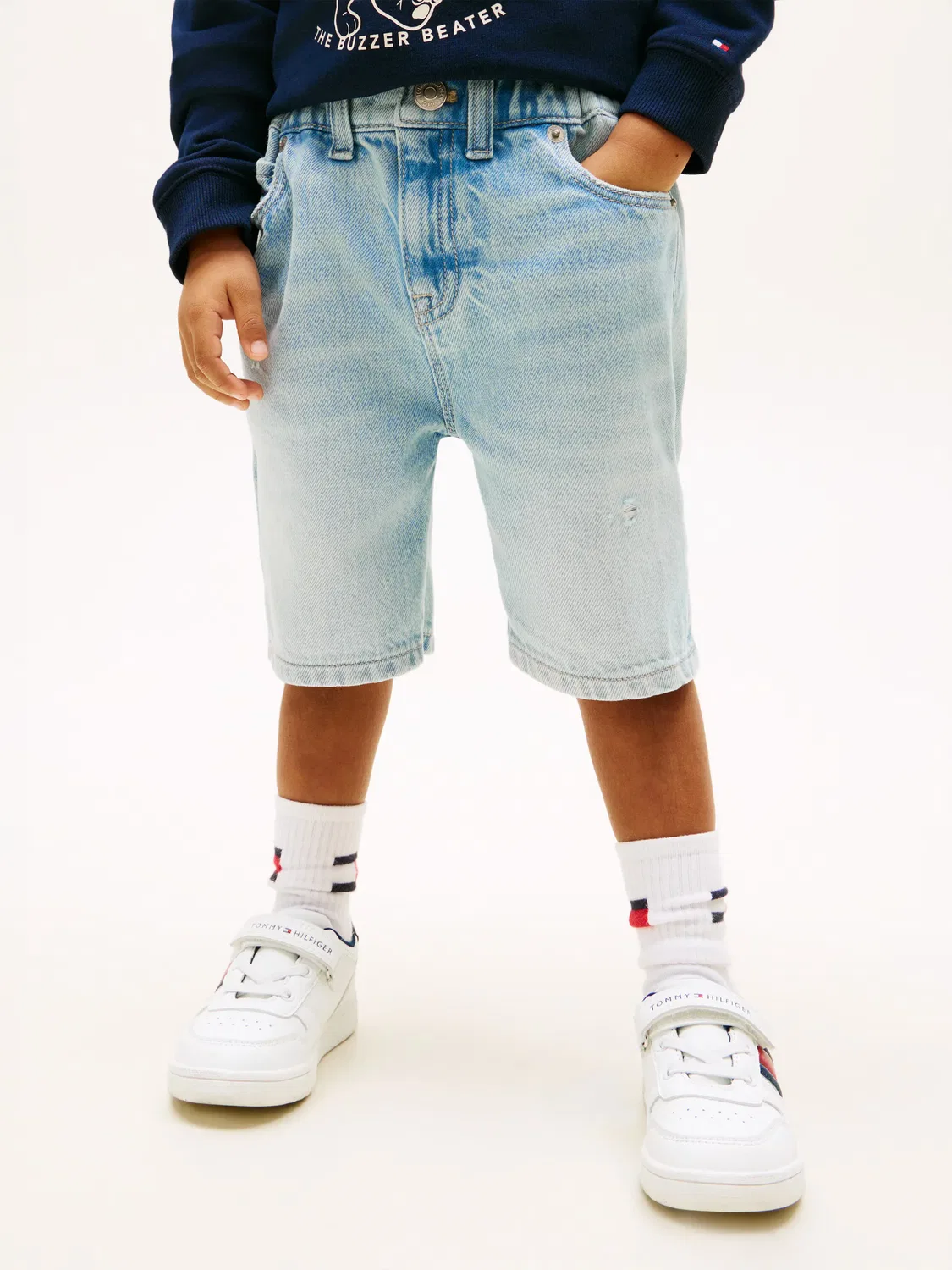 Детские шорты-бермуды для мальчиков джинсовые Tommy Hilfiger, Azul — фото 2