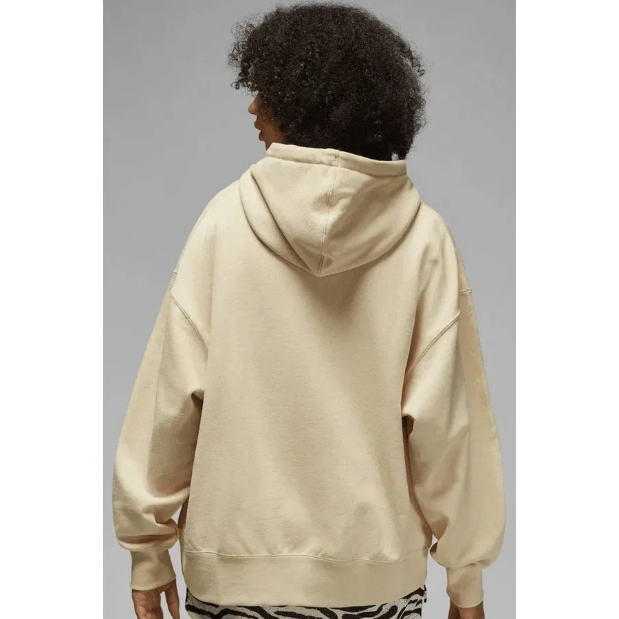 Женский худи с капюшоном оверсайз из флиса Jordan Flight Fleece Nike, Бежевый — фото 2