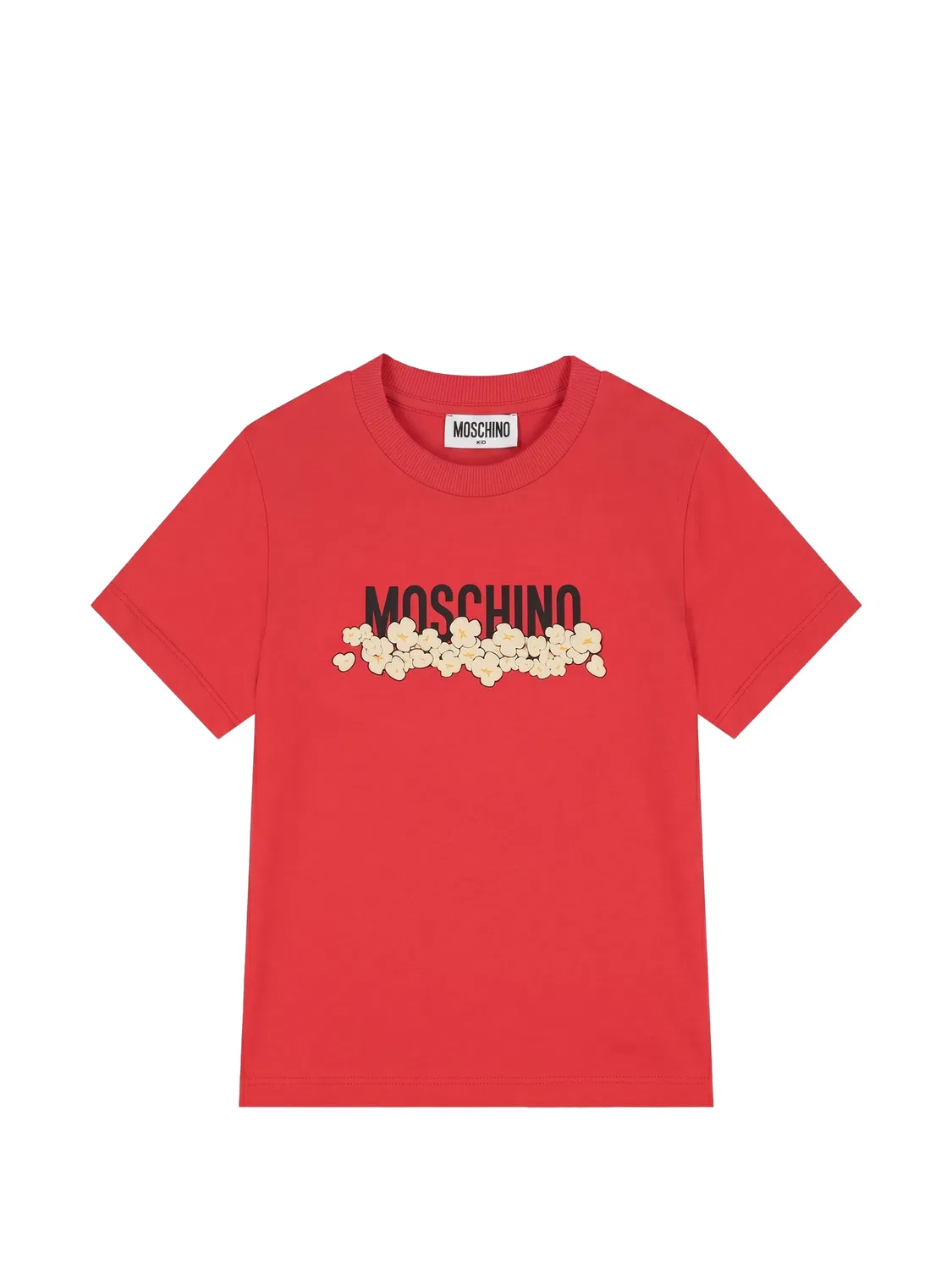 Футболка с принтом и логотипом Moschino Kids, красный