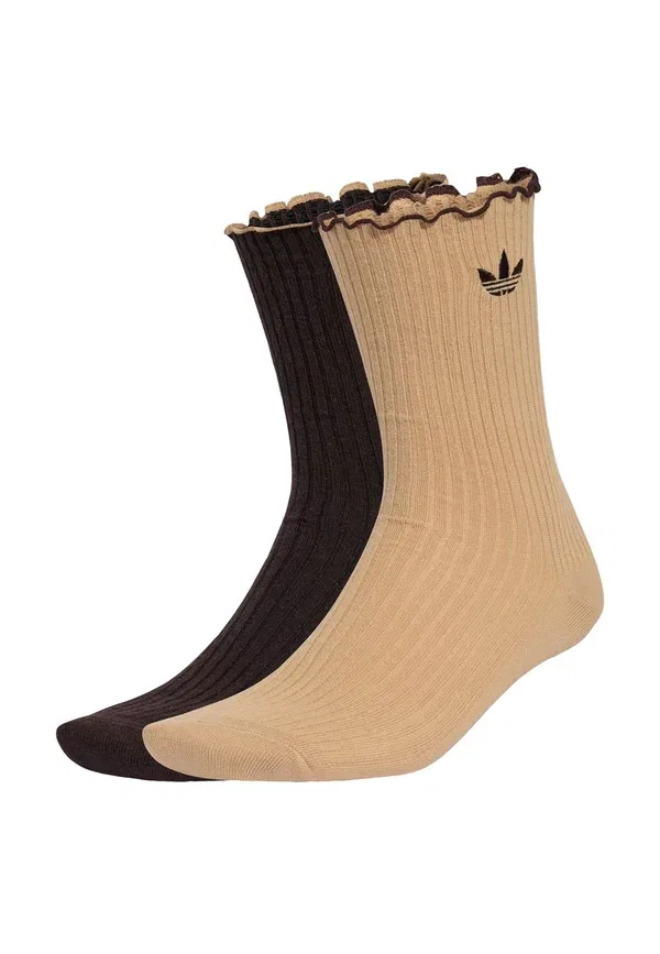 Носки с оборками, комплект из 2 пар, унисекс - носки Adidas Originals, бежевый