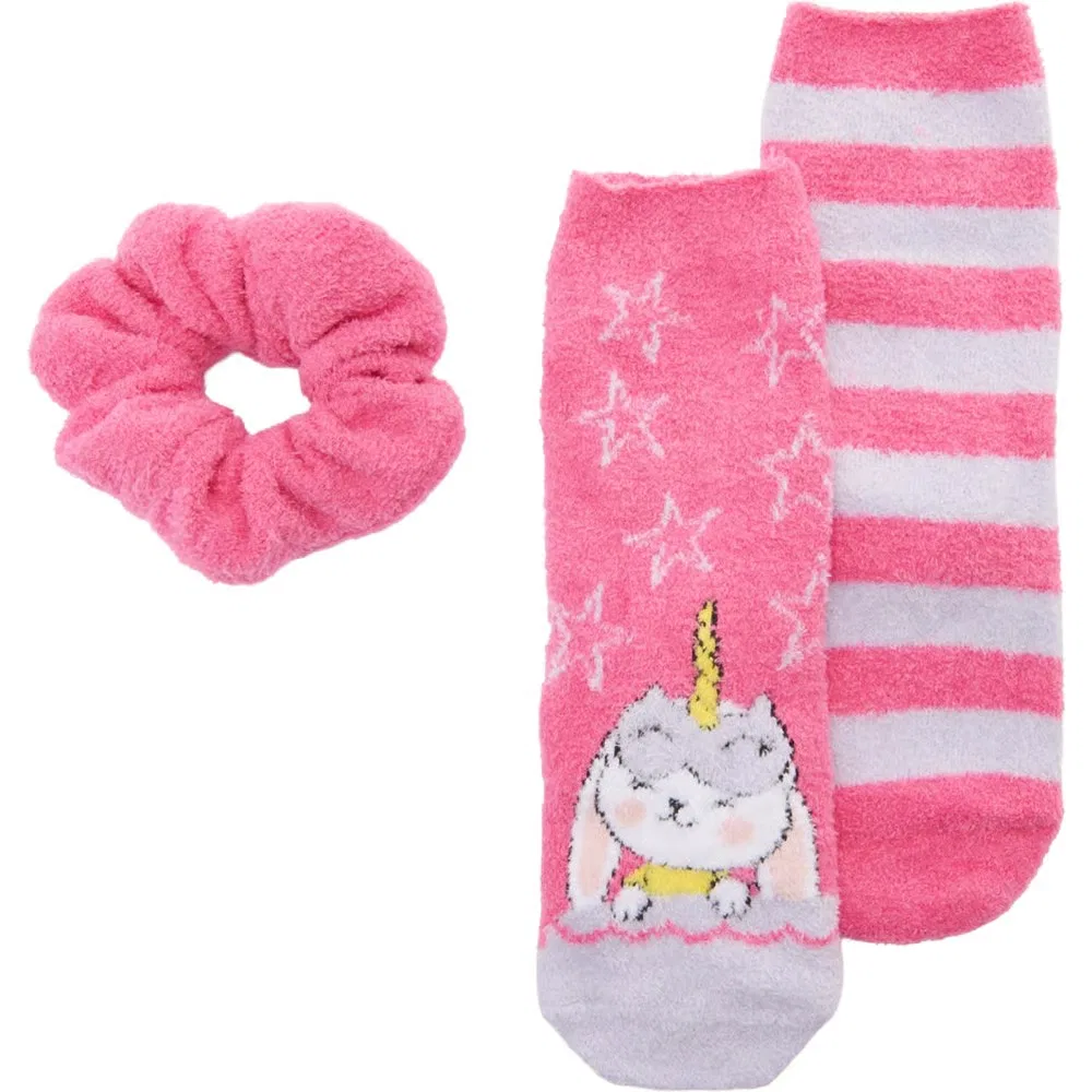 Детский набор из 3 пар носков для спа-процедур и резинки для волос Sof Sole, Assorted