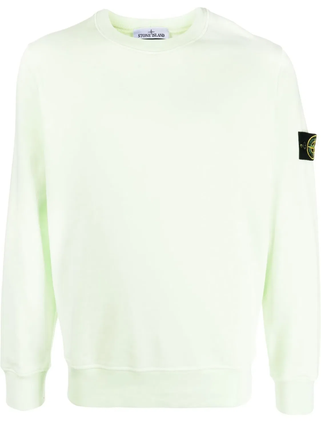 Stone Island Свитшот из хлопка, зеленый