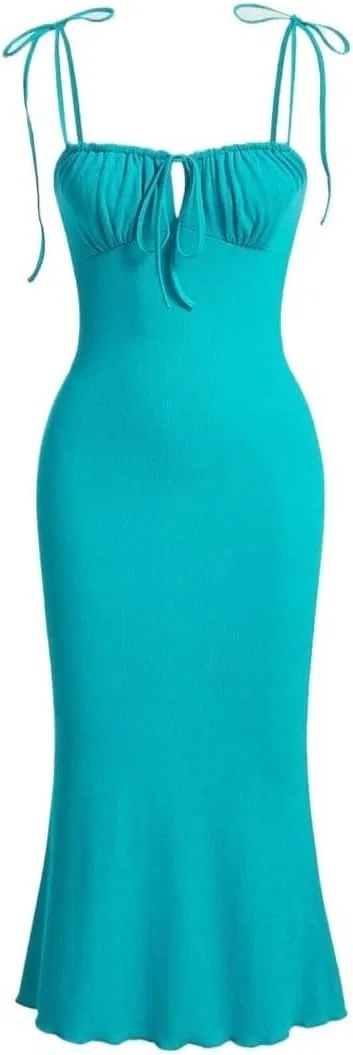 Женское элегантное платье-миди с запахом Mint Blue