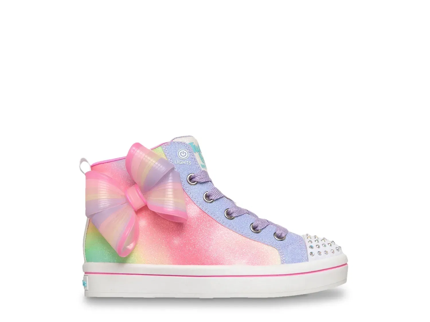 Кроссовки со светящимся носком Twinkle Toes Twi-Lites 2.0 Rain-Bow Lane, Skechers, светло-розовый — фото 4