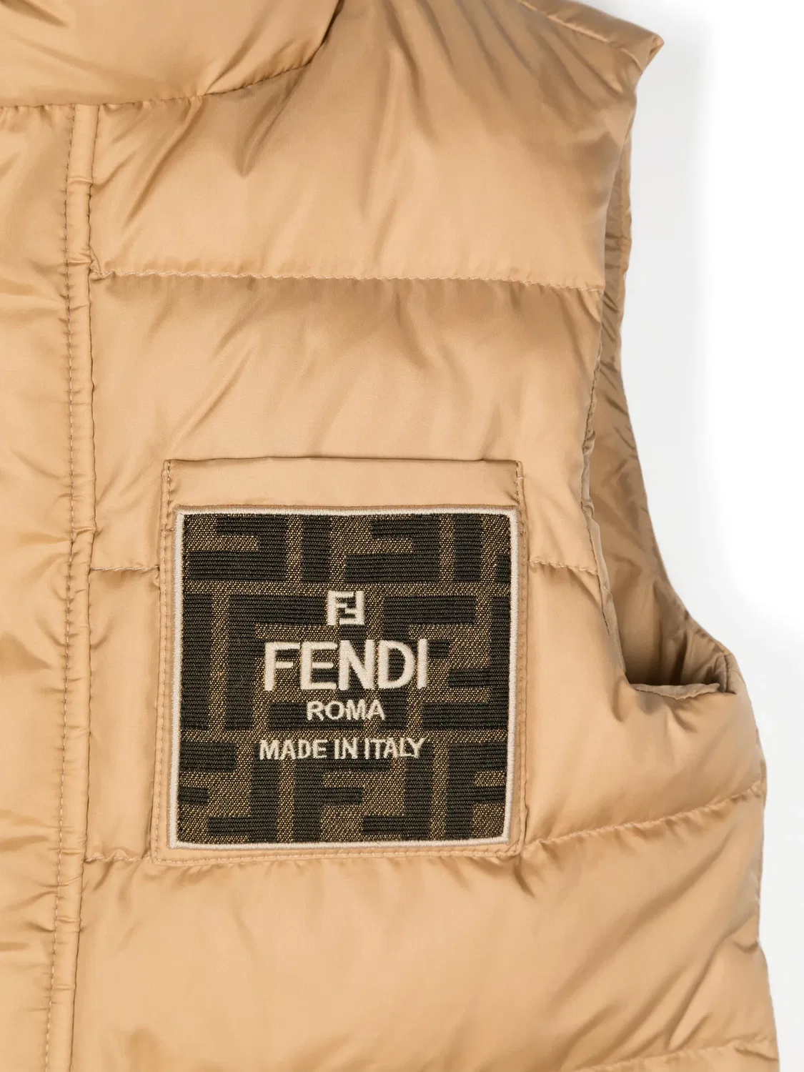 Пуховка с логотипом FENDI, нейтральные — фото 3