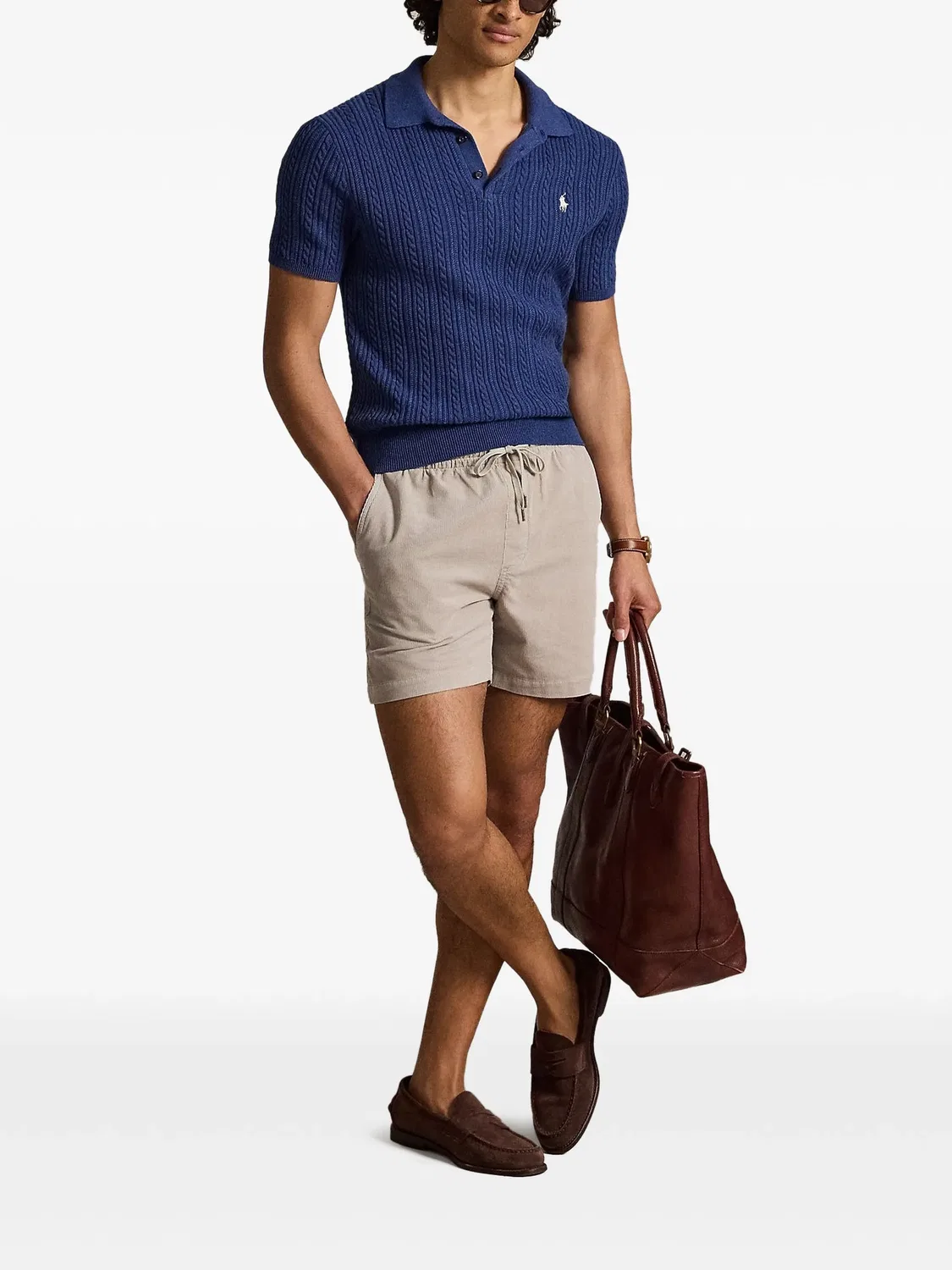 Polo Ralph Lauren Шорты вельветовые на кулиске, нейтральные — фото 2