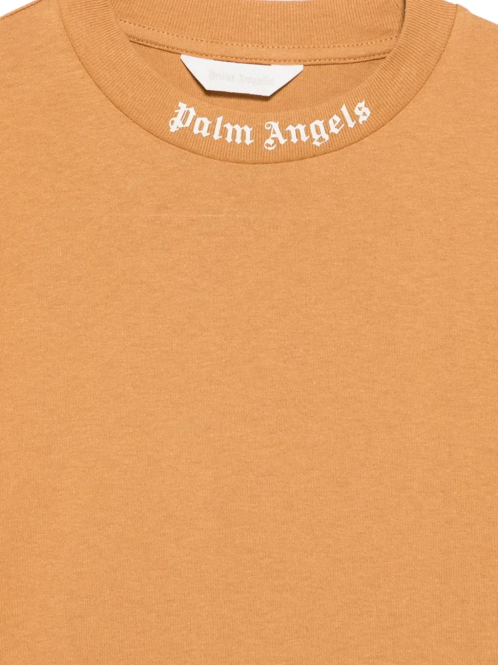 Футболка с коротким рукавом Palm Angels Kids, коричневый — фото 3