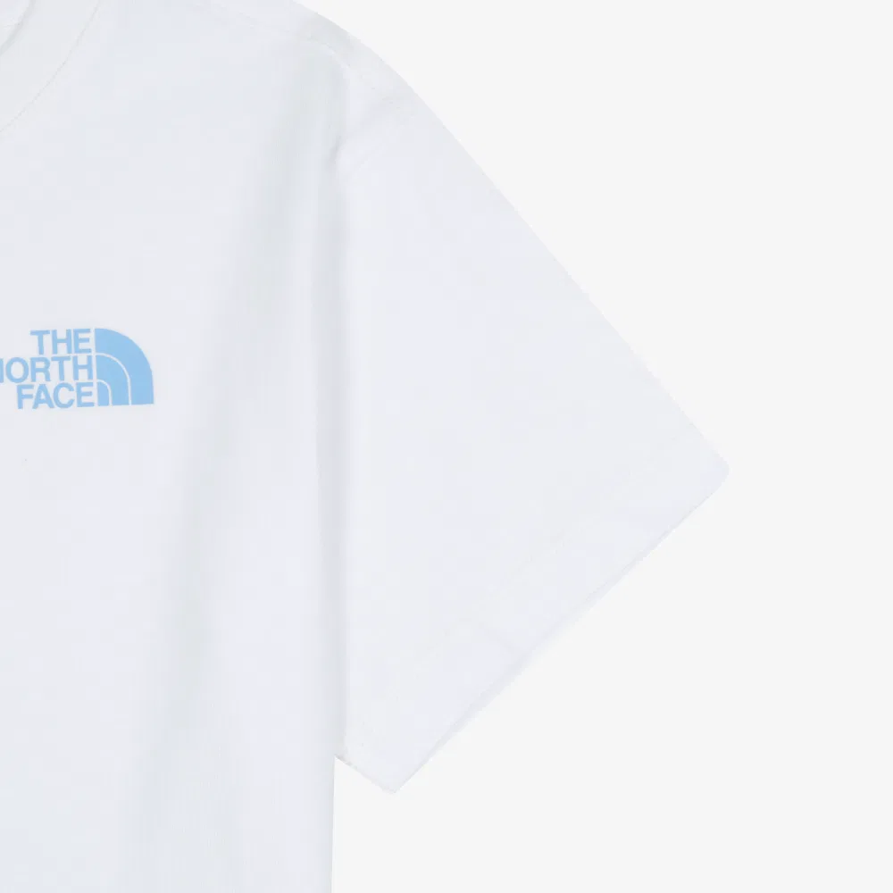 Детская футболка с круглым вырезом White The North Face — фото 4