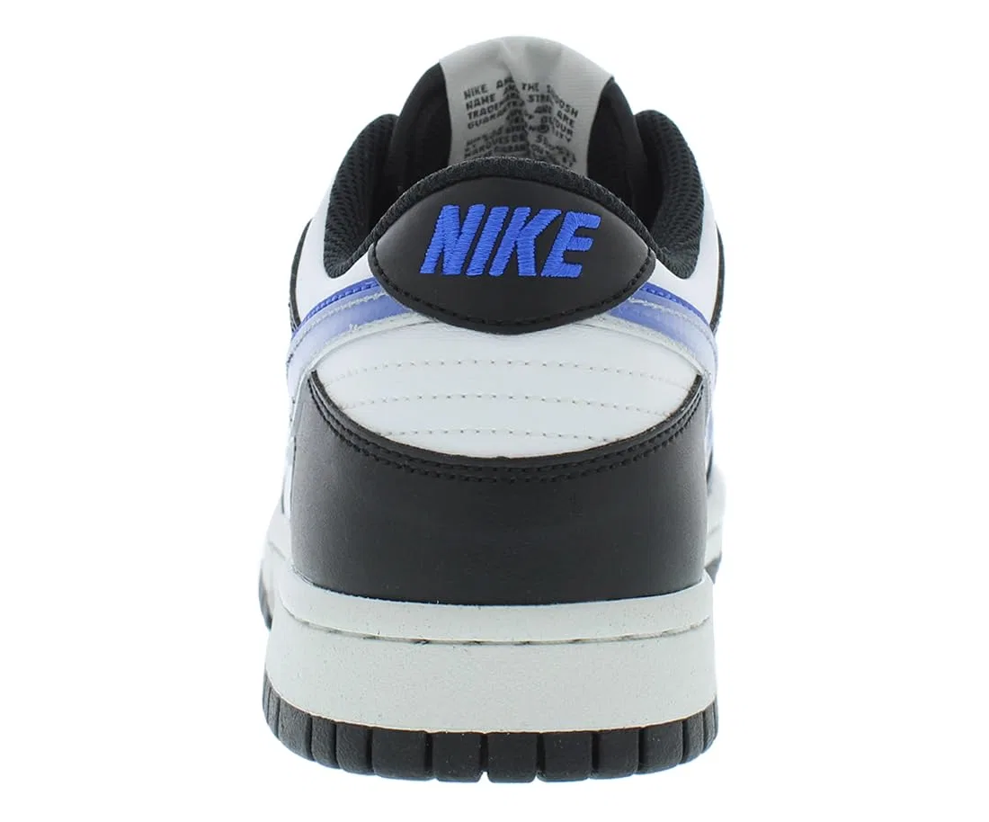 Детские кроссовки с принтом NIKE Dunk Low NIKE, Black Black Hyper Royal — фото 4