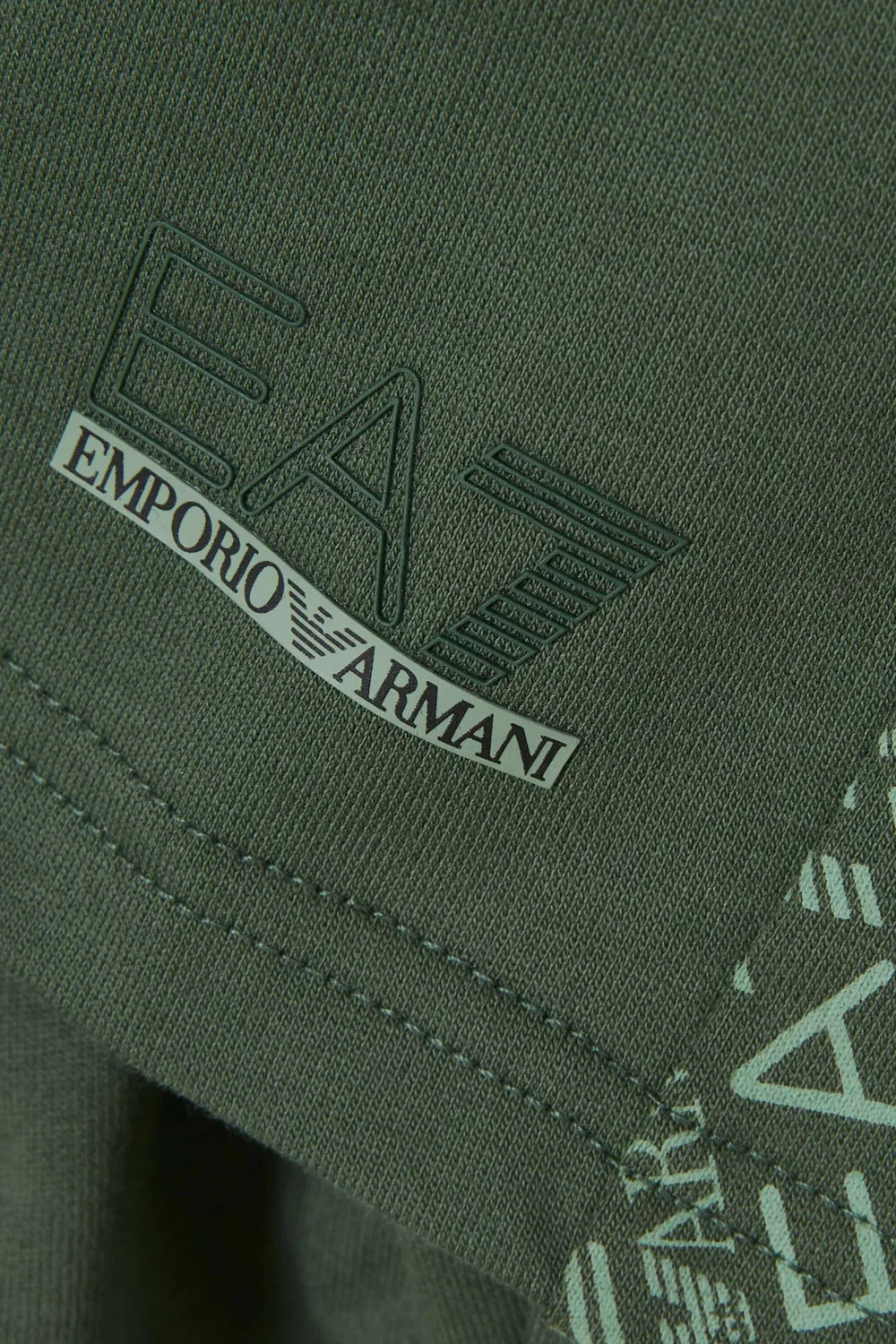 Шорты с монограммой EA7 Emporio Armani, зеленый — фото 3