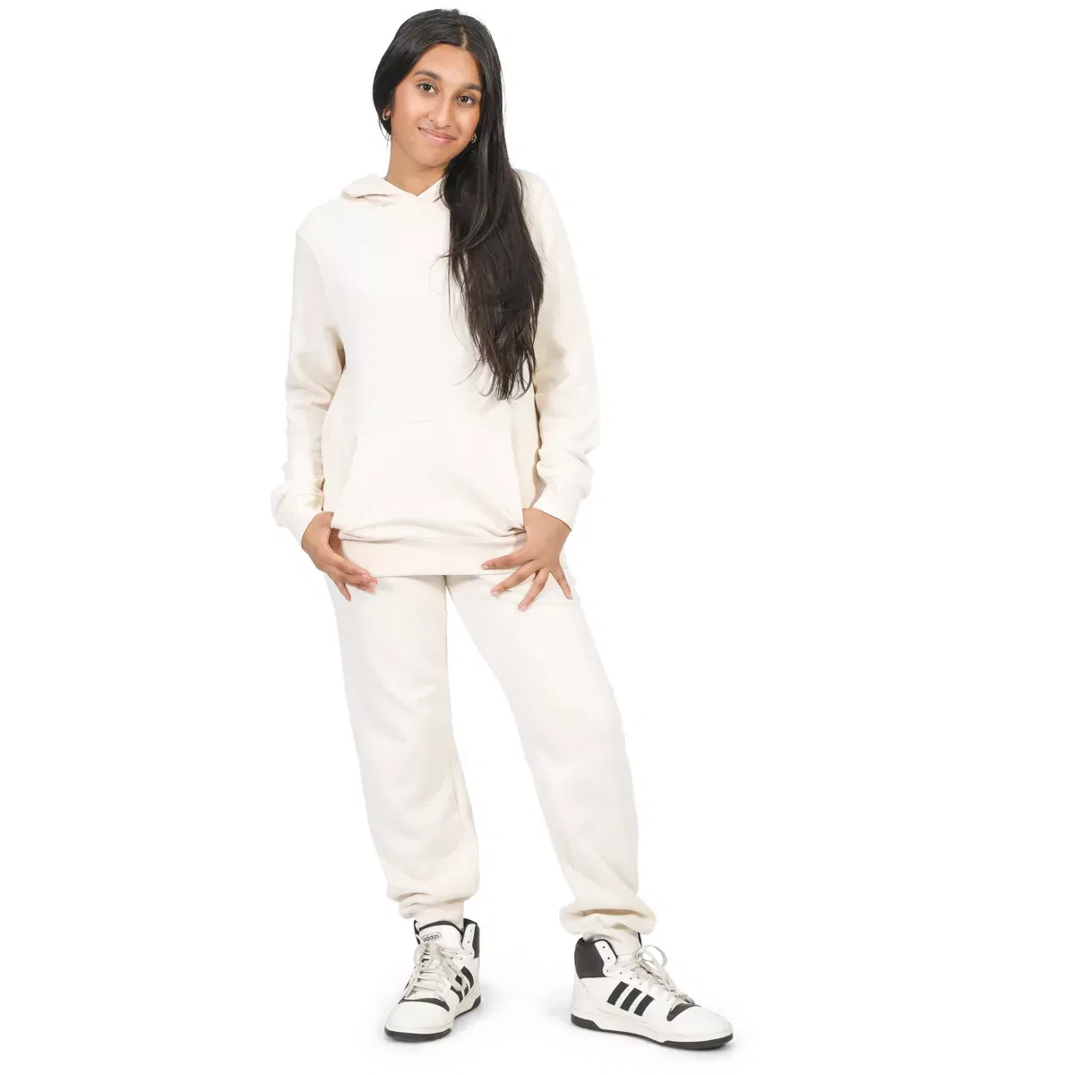 Детские спортивные брюки из флиса Everyday Kids, Off-White — фото 2