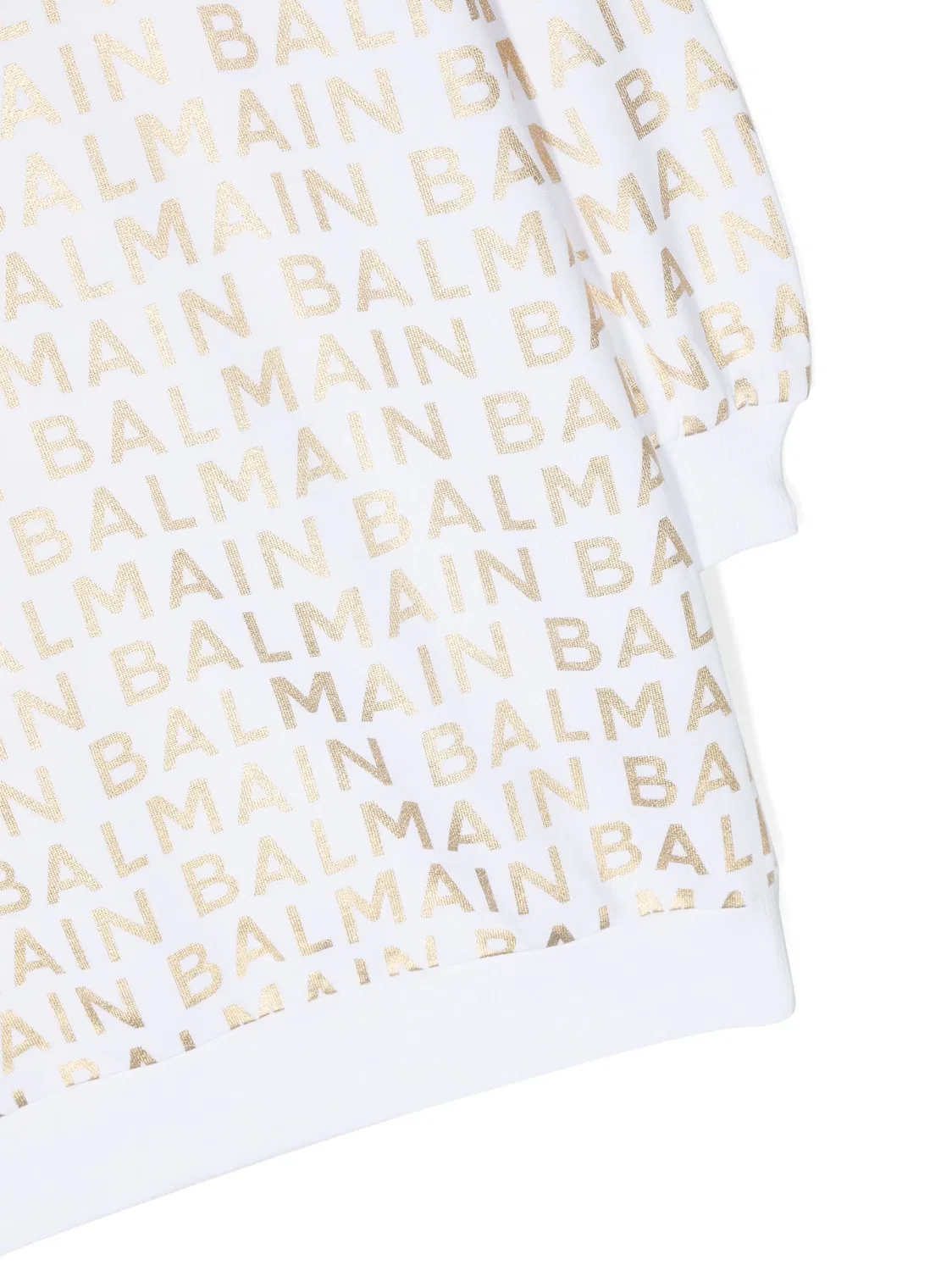 Balmain Белое платье‑свитшот с логотипом — фото 2