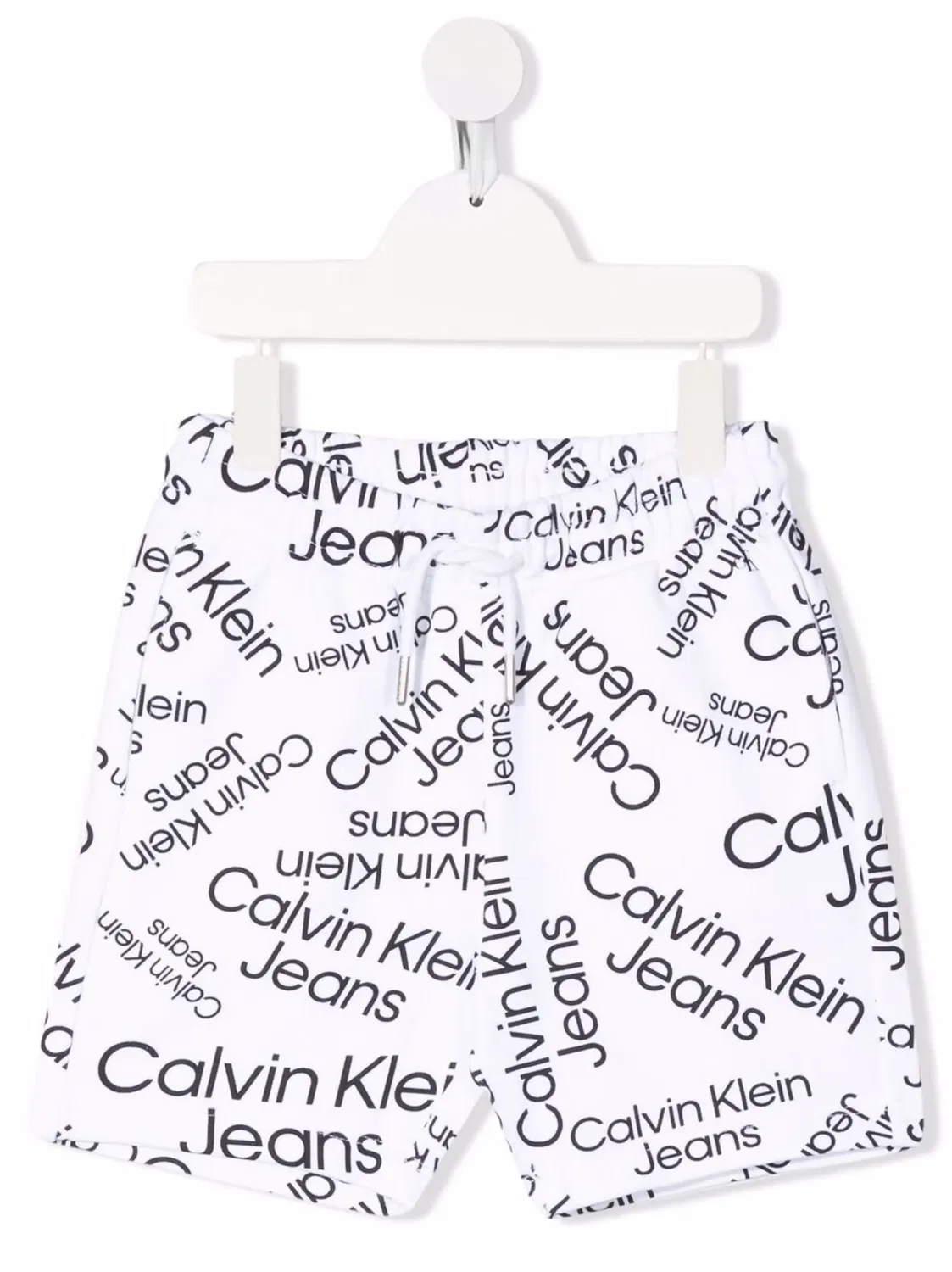 Шорты с логотипом на кулиске Calvin Klein, белый