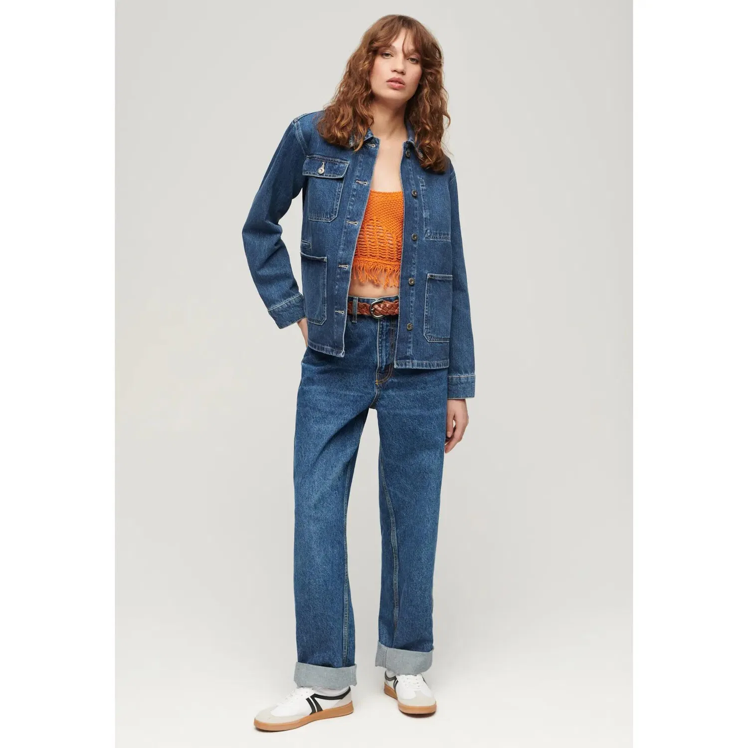 Женская джинсовая куртка Chore Superdry, Blau — фото 3