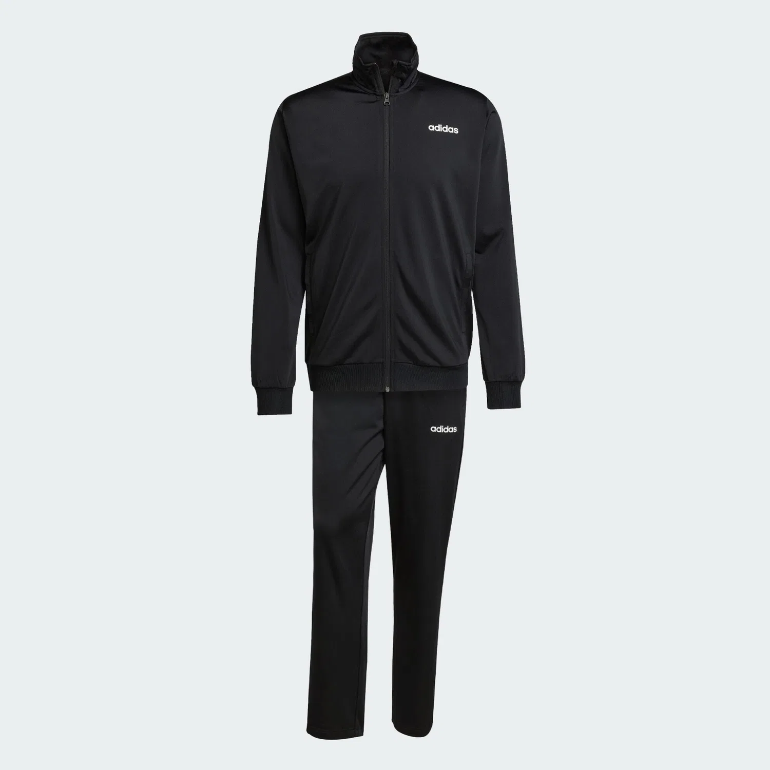 Мужской спортивный костюм с высоким воротником Linear Adidas, Schwarz — фото 2