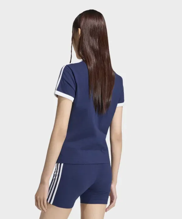 Футболка с 3 полосками Adidas, темно-синий — фото 2