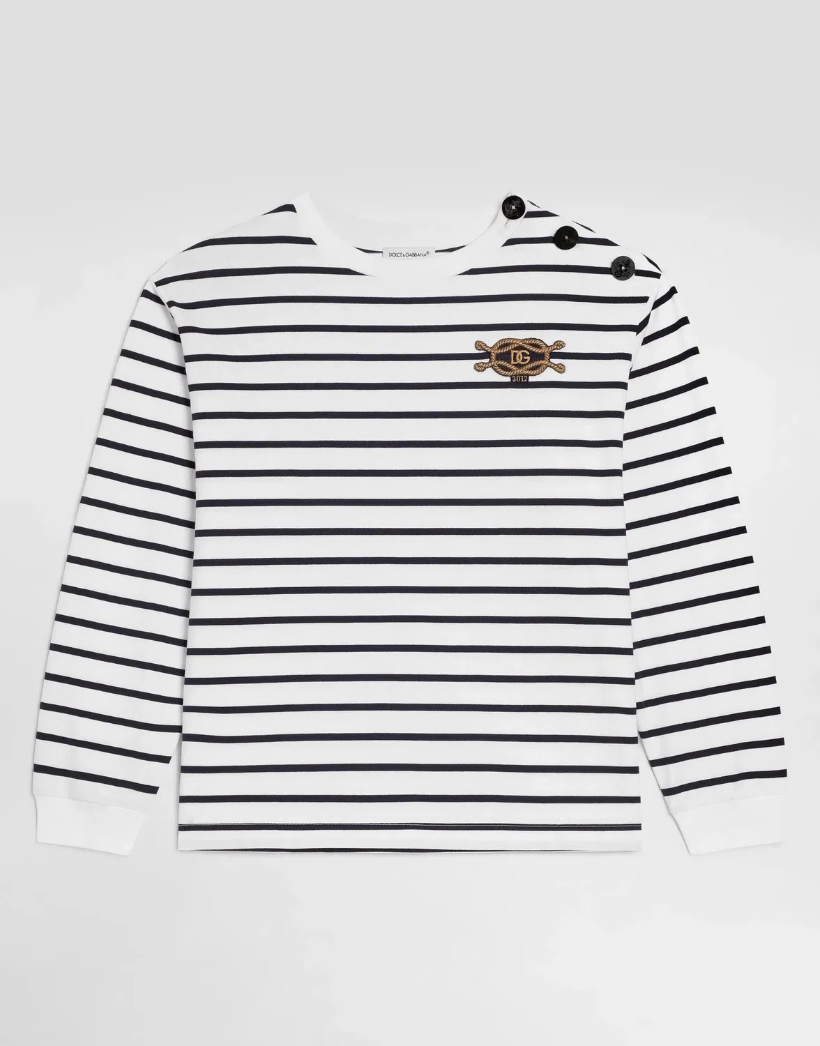 Полосатая футболка из джерси Dolce & Gabbana, бежевый