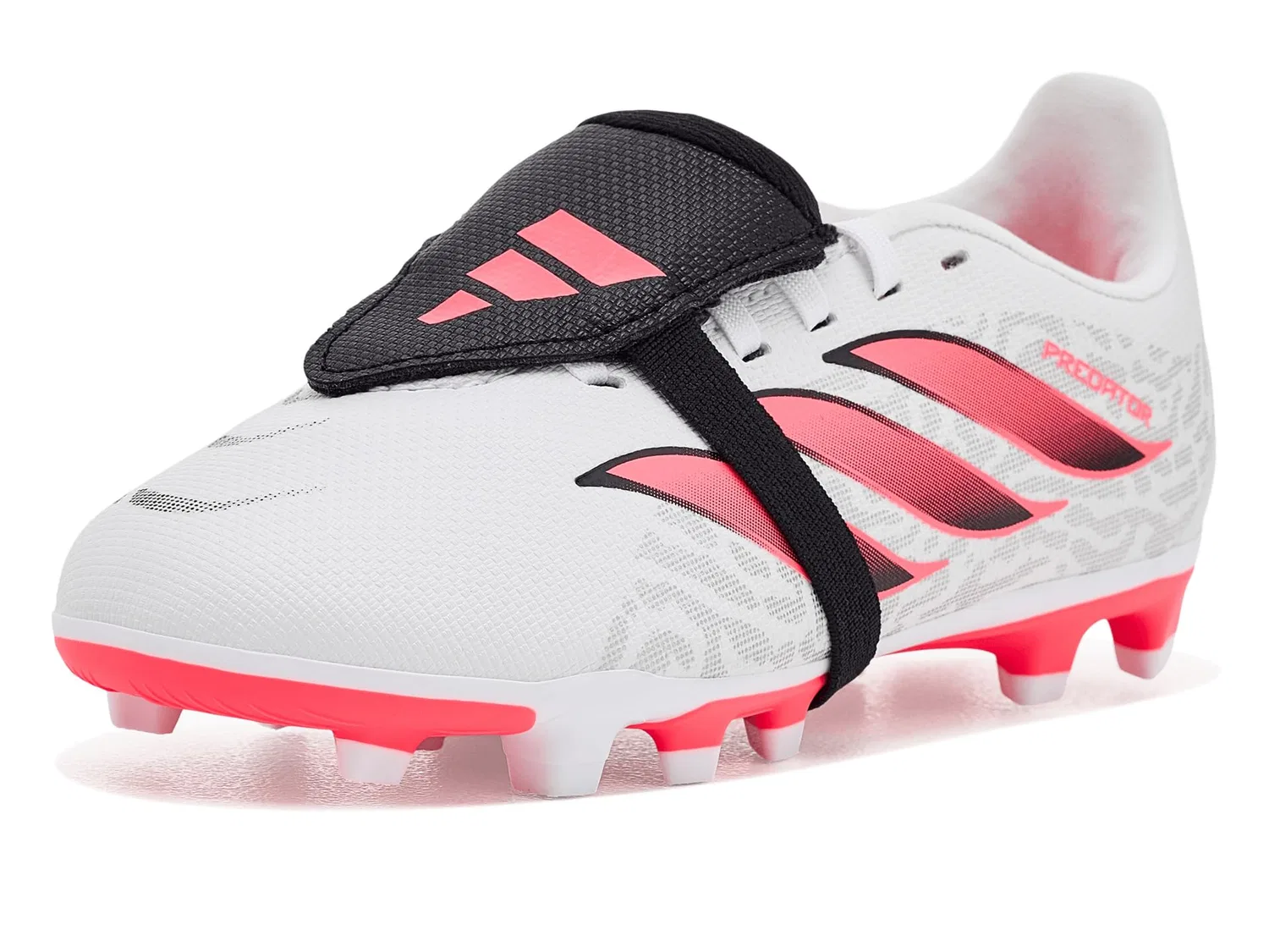 Бутсы Predator Club Fold-Over Tongue Firm/Multi Ground Football Boots (для маленьких и больших детей) Adidas Kids, White/Solar Turbo/Black 1