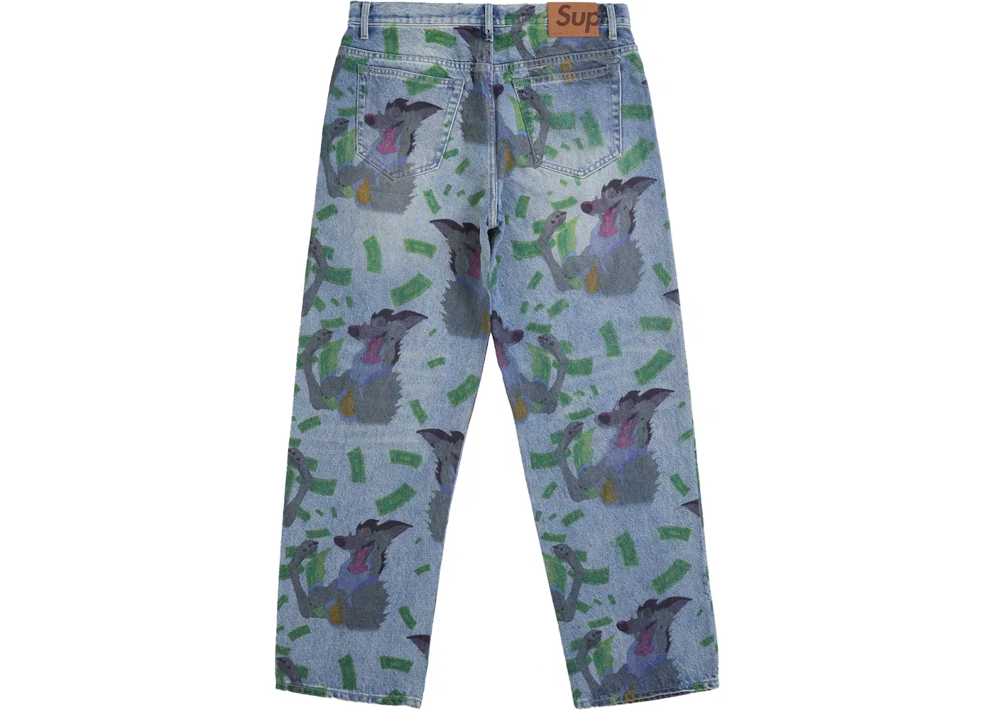 Мужские джинсы свободного кроя All Dogs Go To Heaven Supreme, Washed Indigo — фото 2
