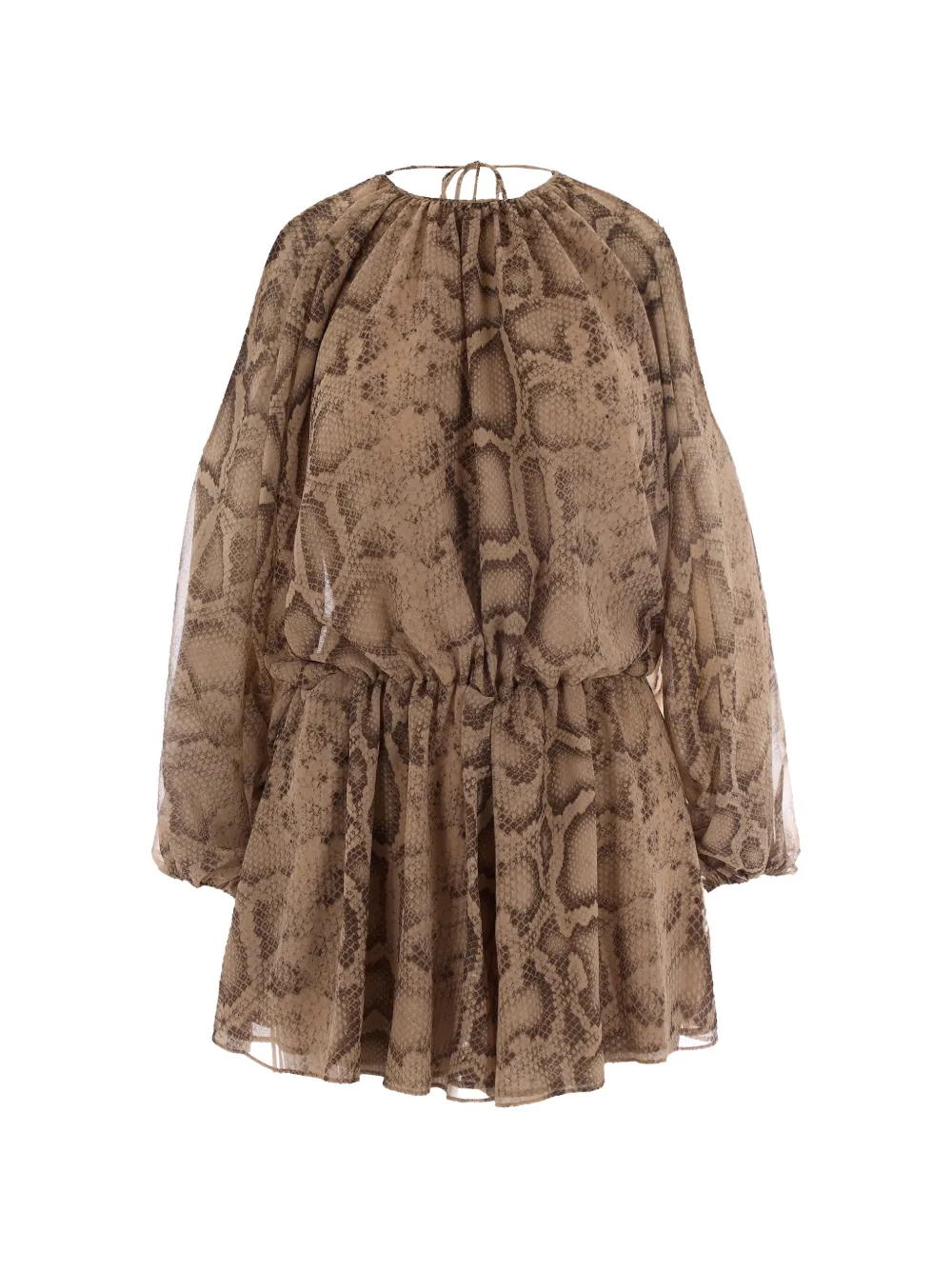 

Платье с длинными рукавами с принтом "питон" The Andamane, бежевый