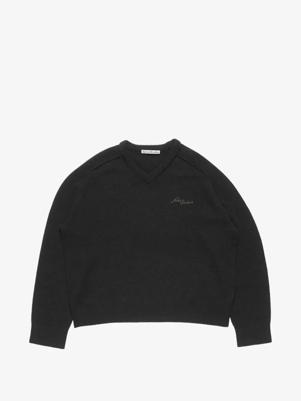 Свитер с V-образным вырезом Acne Studios, черный