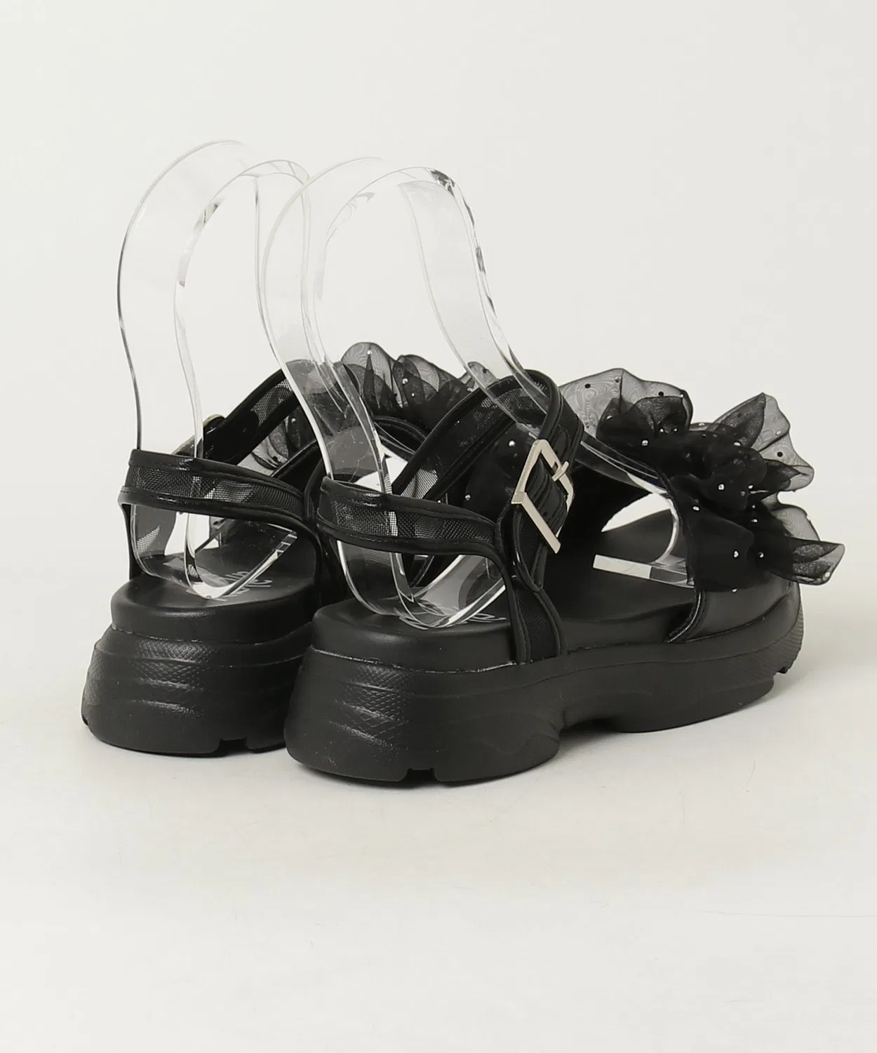 Детские спортивные сандалии с прозрачным бантом algy, Black — фото 2