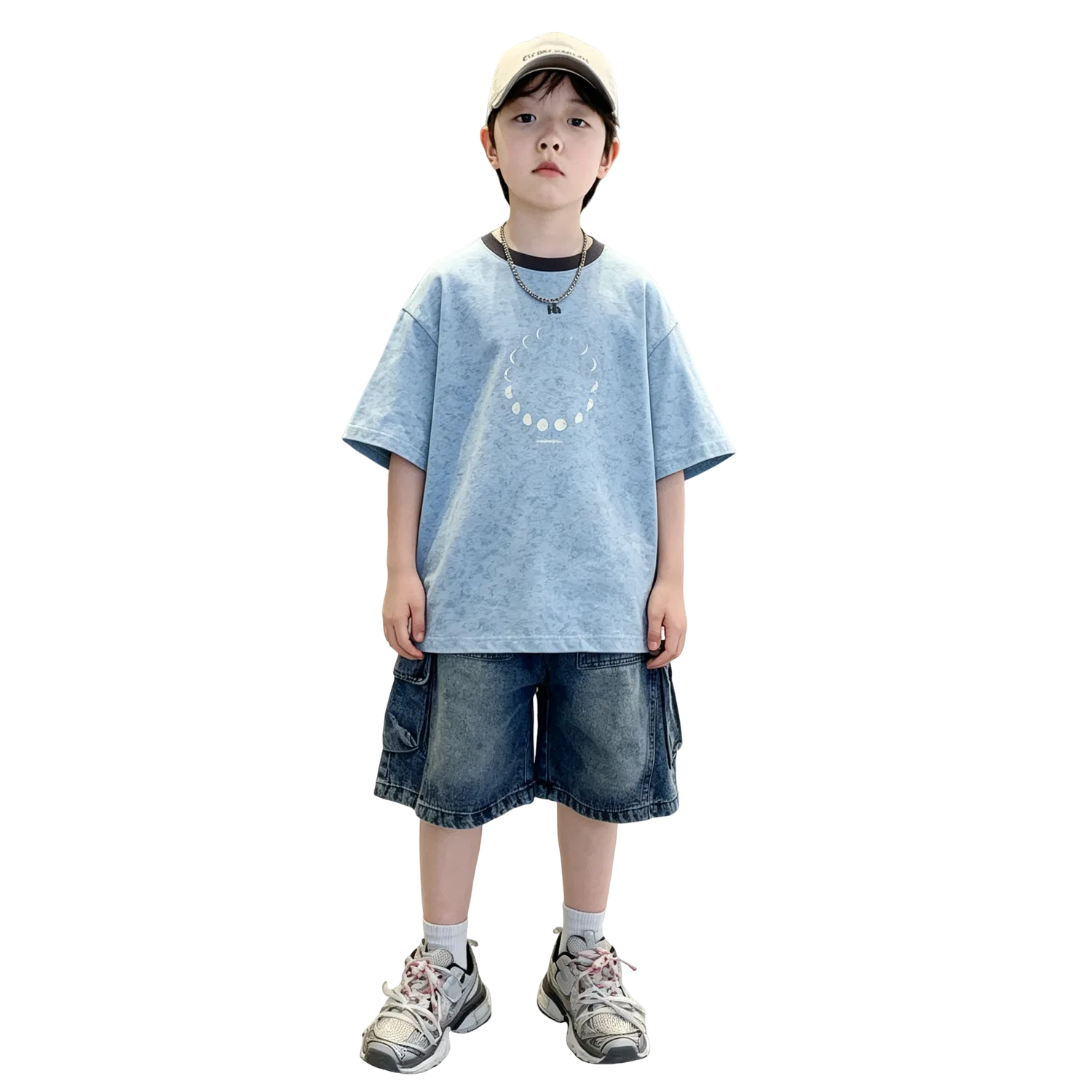 Детский комплект из футболки и шорт с коротким рукавом Lanza, Blue