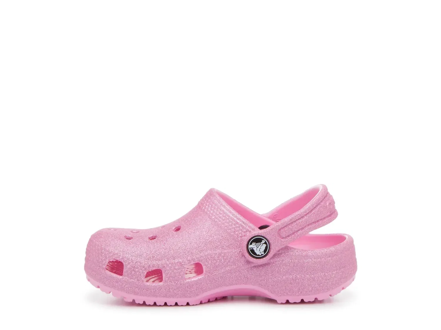 Сабо Glitter с пайетками, модель Clog, Crocs, розовый — фото 3