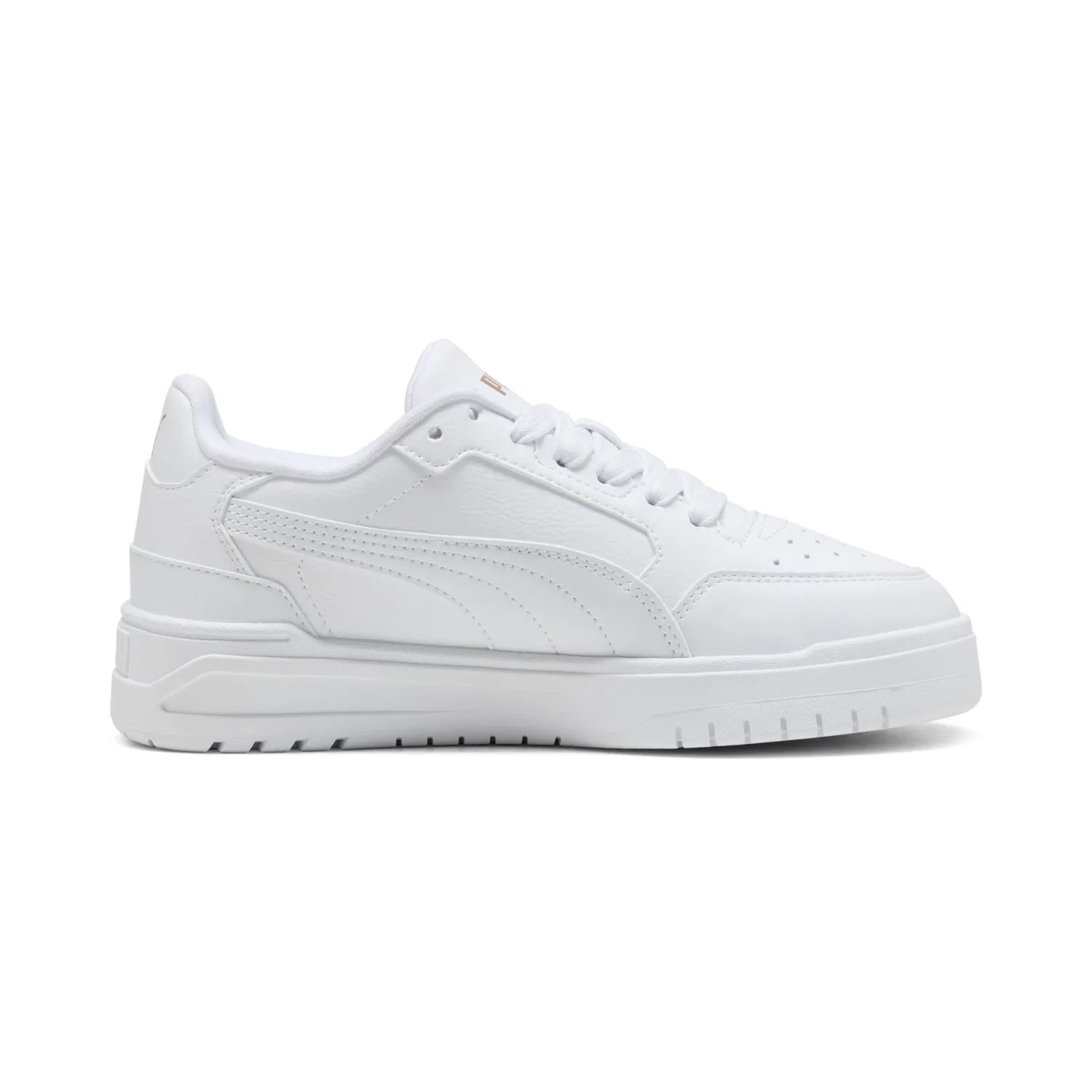 Детские кроссовки с шнуровкой Shuffle Downtown Puma, White/Gold — фото 3