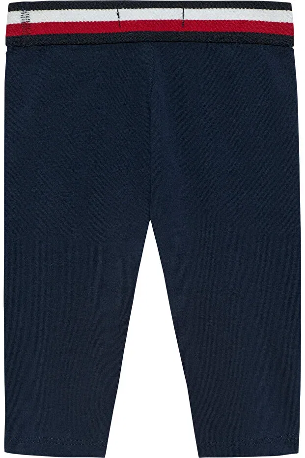Детские леггинсы для девочек с полосками Tommy Hilfiger, Navy Blue — фото 2
