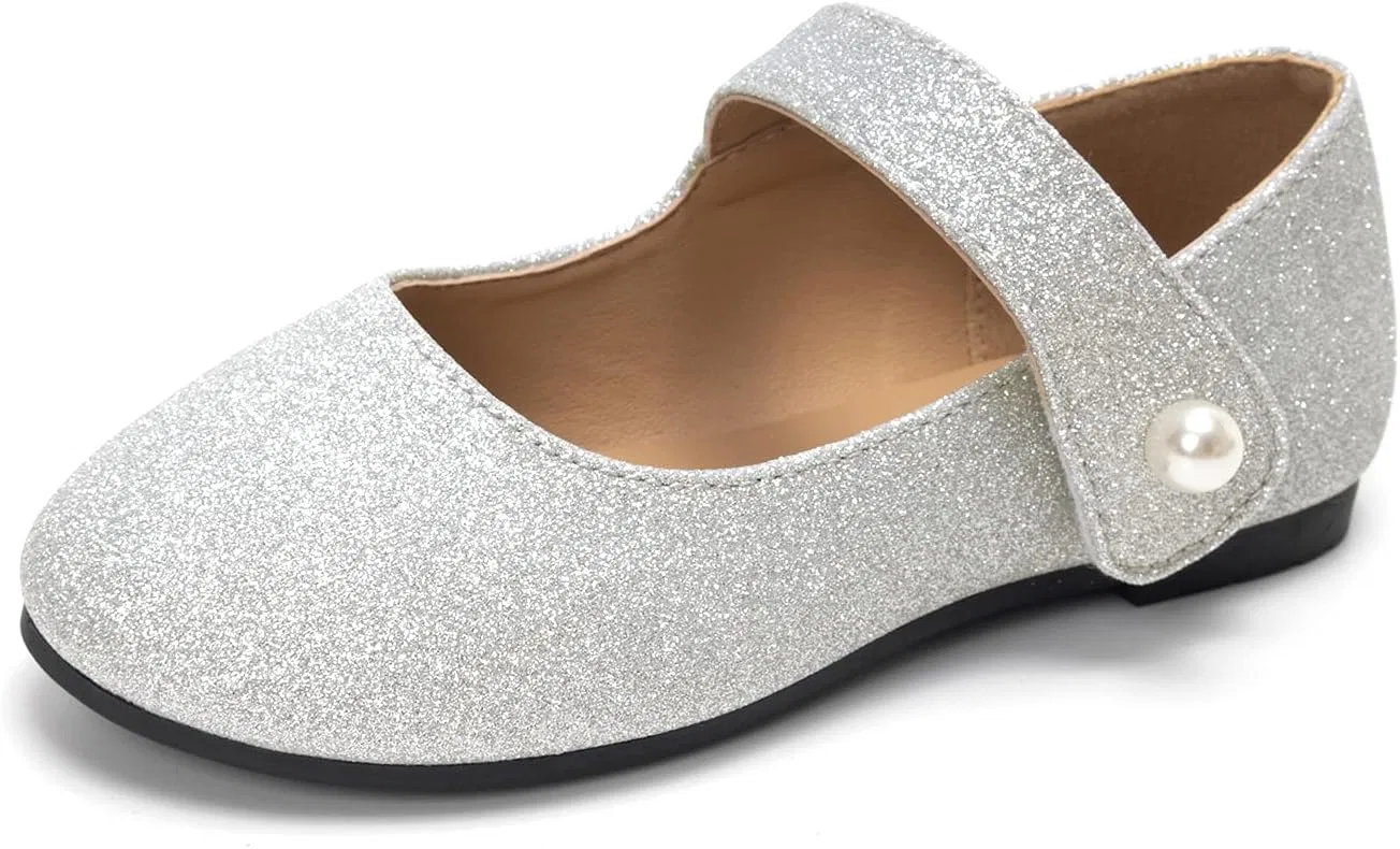 Детские туфли Мэри Джейн для девочек FUNKYMONKEY, Silver/Glitter