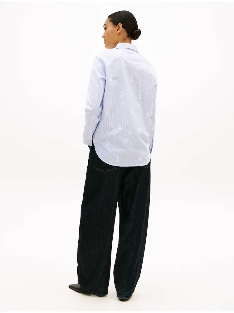 Рубашка с принтом Oxford All Over TOMMY HILFIGER, Light Blue — фото 3