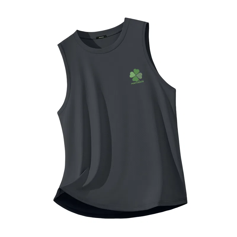 Детский топ-майка без рукавов MINISO, Sports Quick-Dry Dark Gray (Ma Lucky Shimmer Chest Logo)