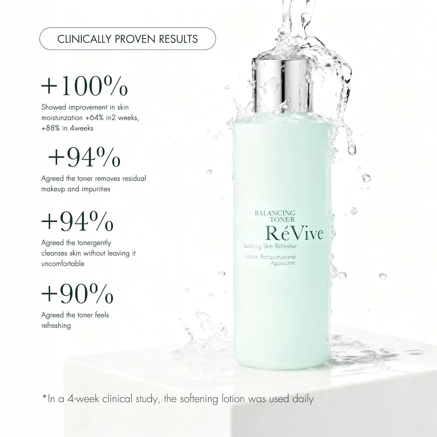 RéVive Balancing Face Toner - успокаивающий тоник и средство для снятия макияжа - мягко отшелушивает кожу для более гладкой и упругой текстуры - обогащен экстрактом цветков ромашки (177 мл) — фото 3