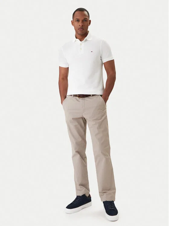 Поло slim fit Tommy Hilfiger, белый — фото 2