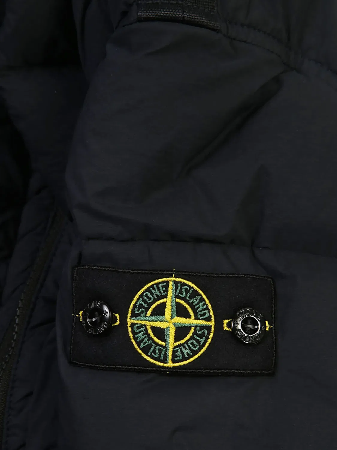 Stone Island Пуховик с капюшоном в полночном синем цвете — фото 2