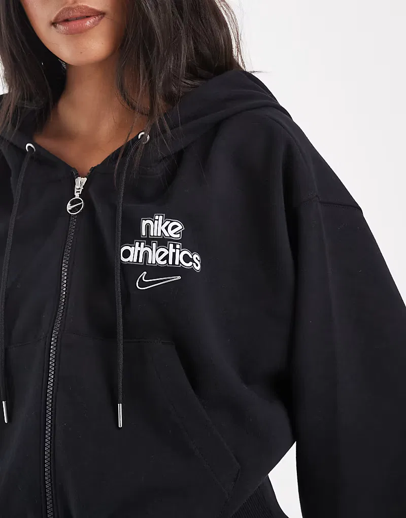 Худи Nike Phoenix Fleece на молнии, черный — фото 4